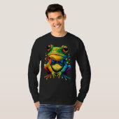 Frog Gay Pride LGBT Rainbow Flag on Frog LGBTQ 1 T-shirt (Voorkant volledig)