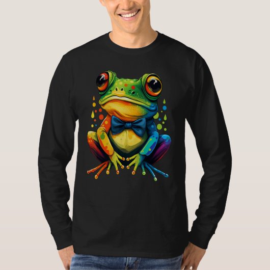 Frog Gay Pride LGBT Rainbow Flag on Frog LGBTQ 1 T-shirt (Voorkant)