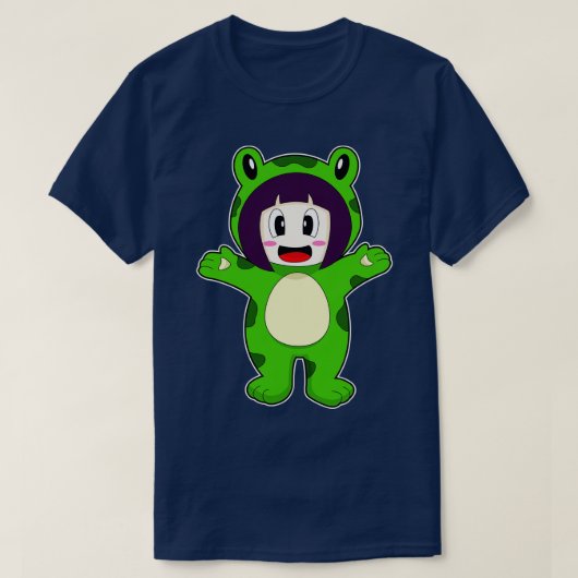 Frog Girl Costume T-shirt (Design voorkant)