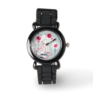 Frog Girly Pink Cute Horloge
