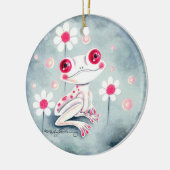 Frog Girly Pink Cute Keramisch Ornament (Links)