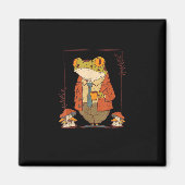 Frog Goblincore Academia Aesthetic Mushroom Magneet (Voorkant)