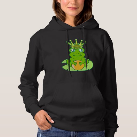 Frog Golden Toad King Fairy Tale Crown Ball Prince Hoodie (Voorkant)