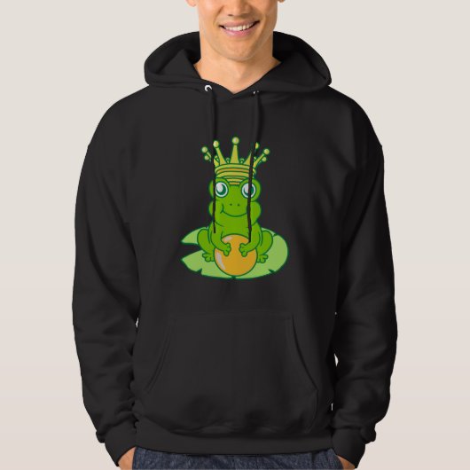 Frog Golden Toad King Fairy Tale Crown Ball Prince Hoodie (Voorkant)