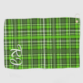 Frog Green Plaid - Veel tinten groen Golfhanddoek (Horizontaal)