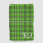 Frog Green Plaid - Veel tinten groen Golfhanddoek (Voorkant)
