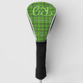 Frog Green Plaid - Veel tinten groen Golfheadcover (Voorkant)