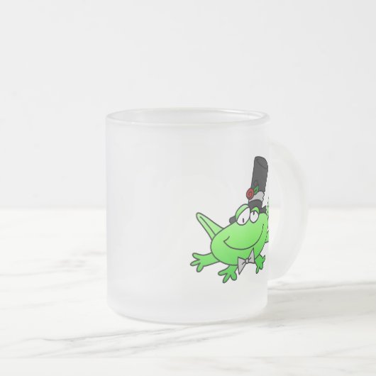 Frog Groom T-shirts en cadeautjes Matglas Koffiemok (Voorkant rechts)