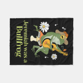 Frog Guitar-jeremiah Was Bullfrog Funny Saying  Fleece Deken (Voorkant (Horizontaal))