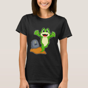 Frog Halloween Grave T-shirt