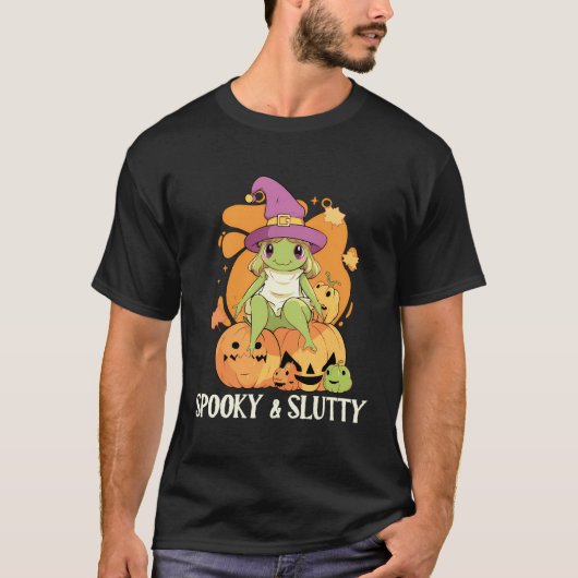 Frog Halloween Kostuum Spooky Trick or treat Eng T-shirt (Voorkant)