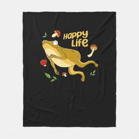 Frog Happy Essential Minimal Design Fleece Deken (Voorkant)
