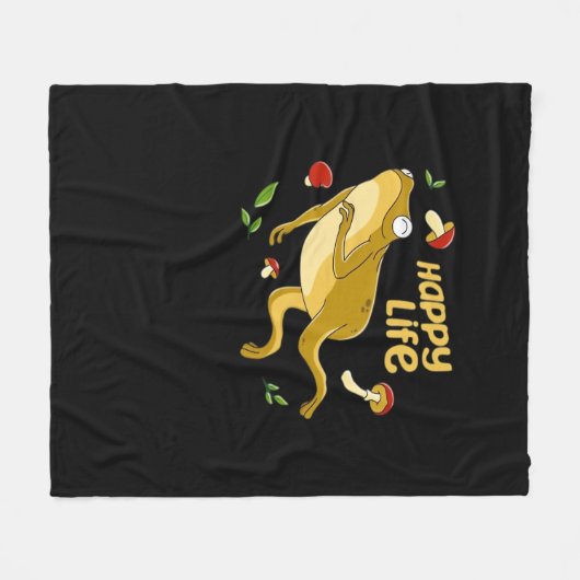 Frog Happy Essential Minimal Design Fleece Deken (Voorkant (Horizontaal))