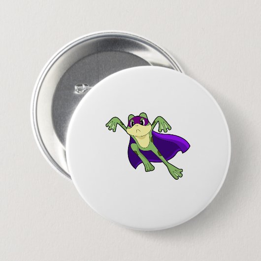 Frog Hero Ronde Button 7,6 Cm (Voorkant /achterkant)