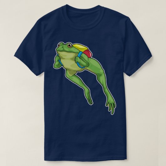 Frog Hiker-rugzak T-shirt (Design voorkant)