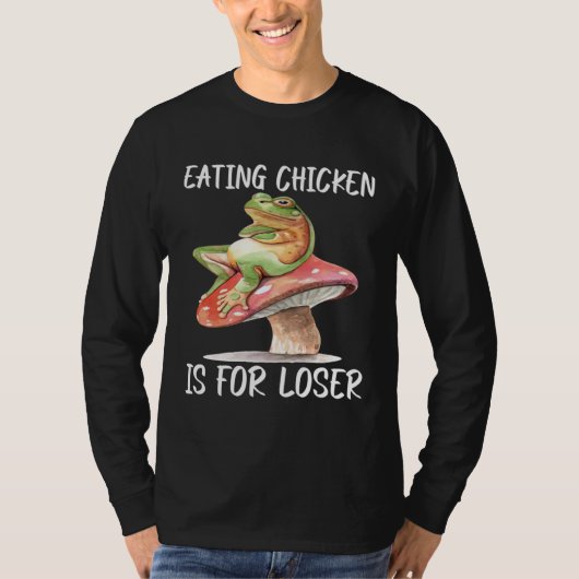Frog Hunting Eating Chicken Frog Catching T-shirt (Voorkant)
