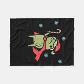 Frog Huzzah Frog Knight Funny Sword Meme Quote Chr Fleece Deken (Voorkant (Horizontaal))