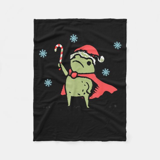 Frog Huzzah Frog Knight Funny Sword Meme Quote Chr Fleece Deken (Voorkant)