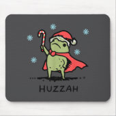 Frog Huzzah Frog Knight Funny Sword Meme Quote Chr Muismat (Voorkant)