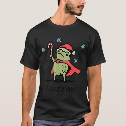 Frog Huzzah Frog Knight Funny Sword Meme Quote Chr T-shirt (Voorkant)