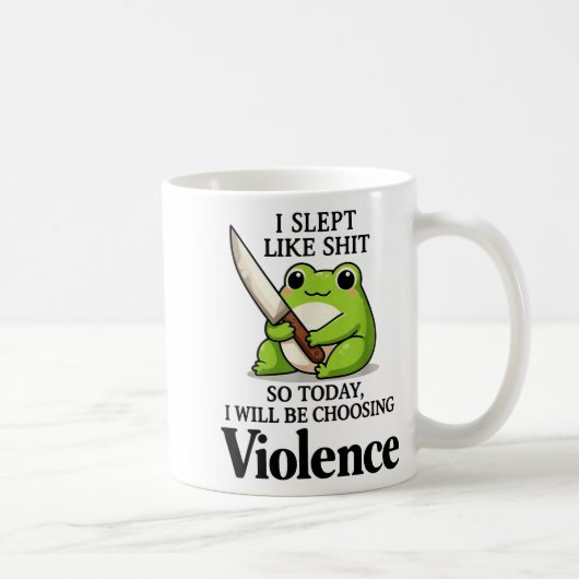 Frog I Slept Like So Today I Will Be Choosing Viol Koffiemok (Rechts)