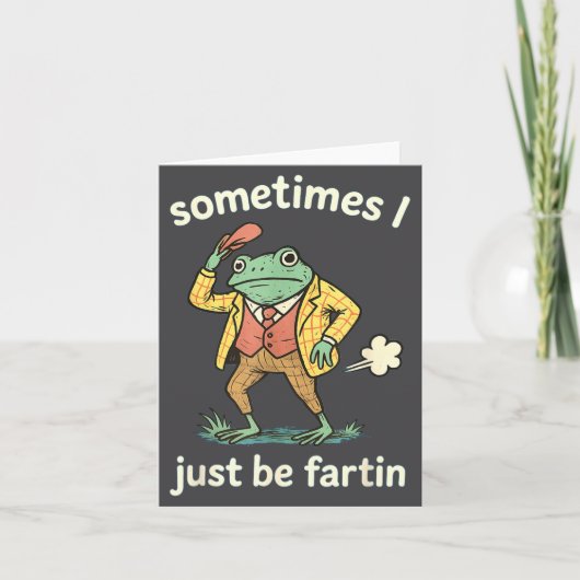 Frog I Sometimes Farting Just Club Kaart (Voorkant)