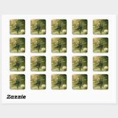 Frog In a Yoga Tree Pose Vierkante Sticker (Vel)
