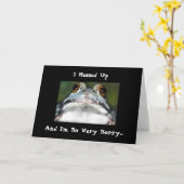 FROG KAART: MESSED UP & I'M SORRY KAART (Gele Bloem)