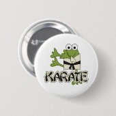 Frog Karate Tshirts en Gifts Ronde Button 5,7 Cm (Voorkant /achterkant)