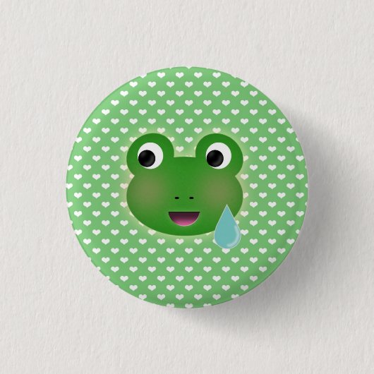 Frog Kawaii Ronde Button 3,2 Cm (Voorkant)