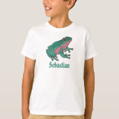 Frog Kids T-Shirt customizable Animal Tee for Boys (Voorkant)