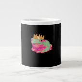 Frog King Funky Meme Classic Style Grote Koffiekop (Voorkant)
