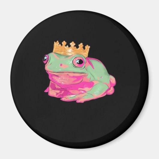 Frog King Funky Meme Classic Style Magneet (Voorkant)