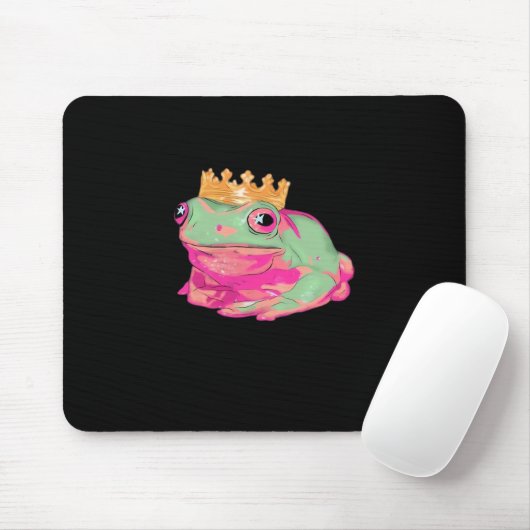 Frog King Funky Meme Classic Style Muismat (Met muis)