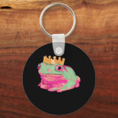 Frog King Funky Meme Classic Style Sleutelhanger (Voorkant)