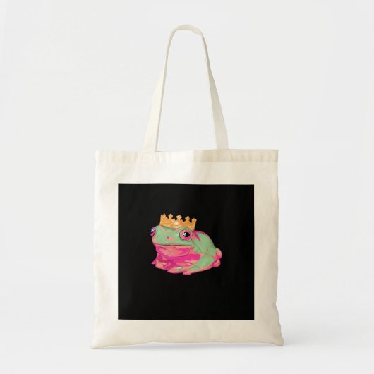 Frog King Funky Meme Classic Style Tote Bag (Voorkant)