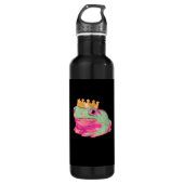 Frog King Funky Meme Classic Style Waterfles (Voorkant)