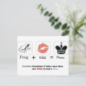 frog & kiss briefkaart (Staand voorkant)