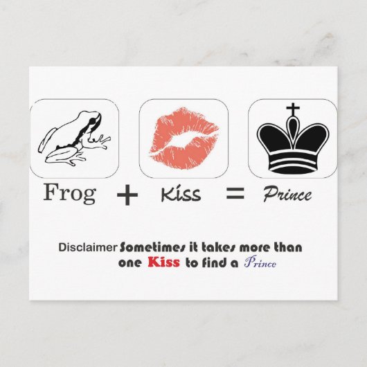 frog & kiss briefkaart (Voorkant)