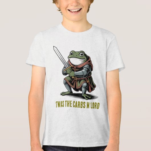 Frog Knight ’Twas the Carbs Tri-Blend Shirt (Voorkant)