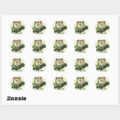 frog_life_zazzle1 ronde sticker (Vel)