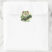 frog_life_zazzle1 ronde sticker (Tas)