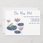 Frog Lily Pad Aankondiging van adreswijziging (Voorkant)