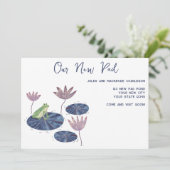 Frog Lily Pad Aankondiging van adreswijziging (Staand voorkant)