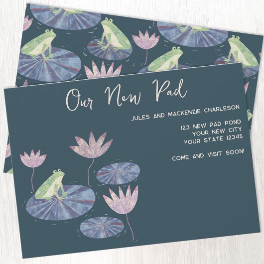 Frog Lily Pad Aankondiging van adreswijziging