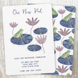 Frog Lily Pad Aankondiging van adreswijziging