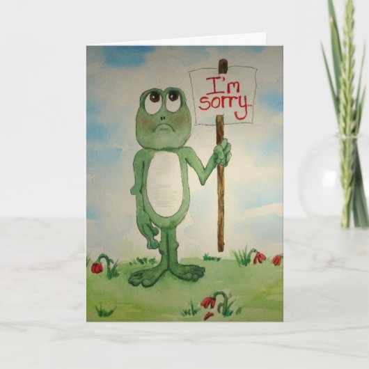 Frog Line Kaart, het spijt me, vergeef me alsjebli Kaart (Voorkant)