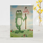 Frog Line Kaart, het spijt me, vergeef me alsjebli Kaart (Gele Bloem)