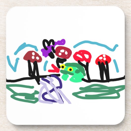 Frog love bier onderzetter (Voorkant)