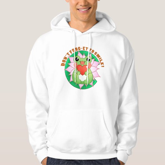 Frog Love – Cute Motivational Art Hoodie (Voorkant)